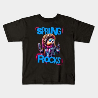 Spring Rocks Music Punk Rocker Print Kids T-Shirt